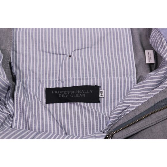 Berle Gray Wool Stretch Flat Front Dress Pants Trousers 34 x unhemmed New - Picture 8 of 9